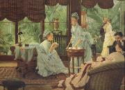 James Tissot In The Conservatory (Rivals) (nn01) Germany oil painting artist